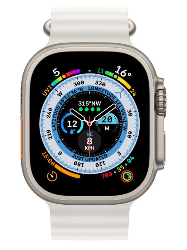 Apple Watch Series 8 Ultra Titanium White Ocean Band (2)