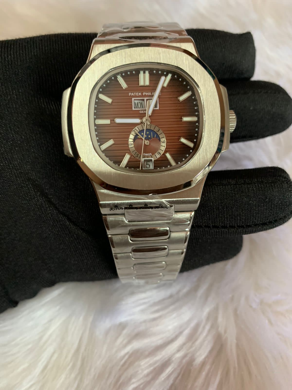 first copy PATEK PHILIPPE NAUTILUS 5726 CHRONOGRAPH BROWN-SILVER MOON PHASE