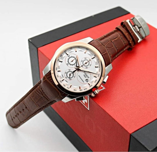 first copy TISSOT COUTURIER BROWN SILVER