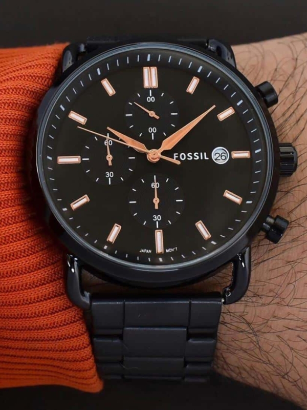 first copy FOSSIL COMMUTER BLACK