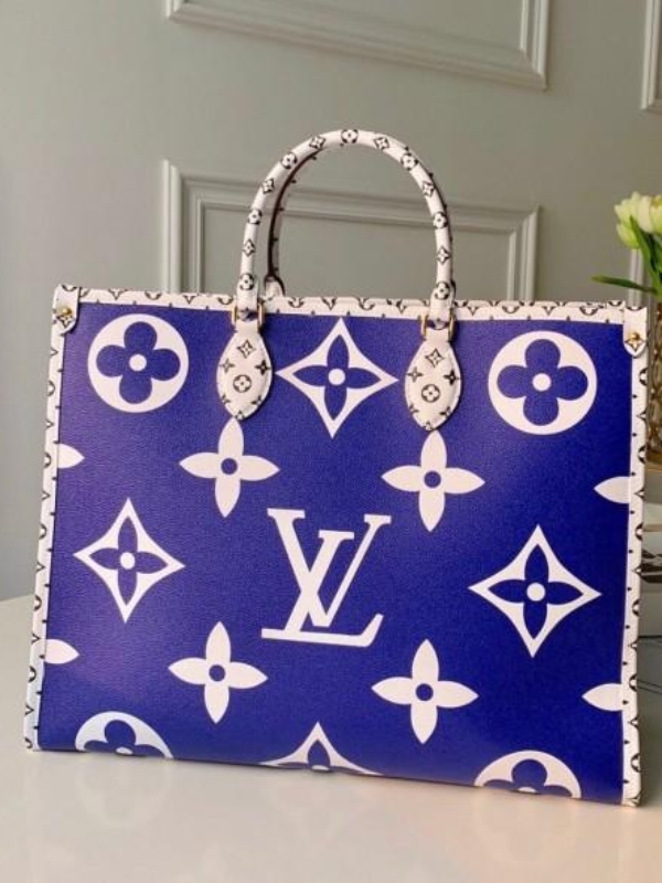 first copy LOUIS VUITTON MONOGRAM GIANT CANVAS LV ESCALE ONTHEGO GM TOTE BAG