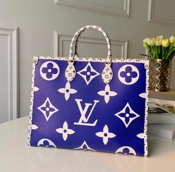 first copy LOUIS VUITTON MONOGRAM GIANT CANVAS LV ESCALE ONTHEGO GM TOTE BAG