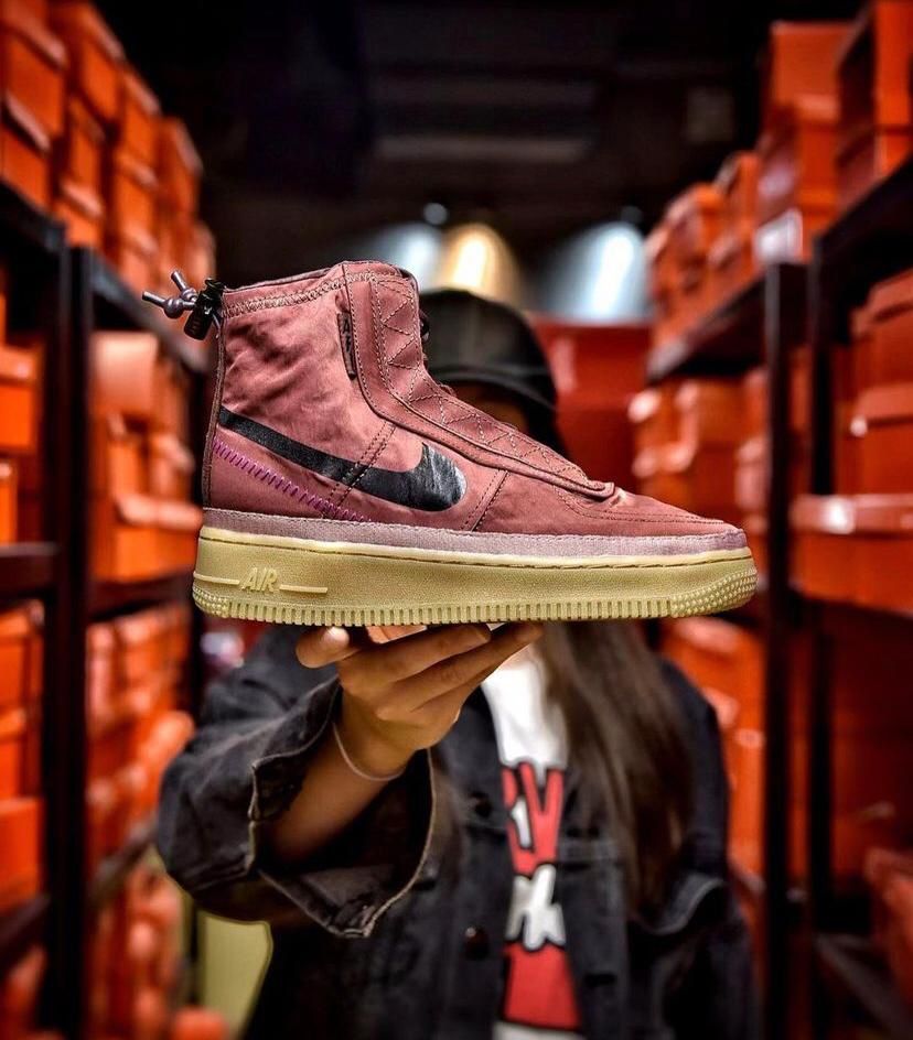 First Copy Nike AirForce 1 High Shell “Burgundy”