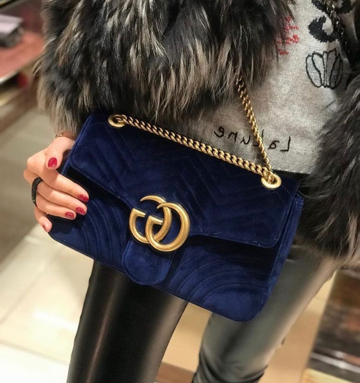 first copy Gucci Marmont Velvet Edition Shoulder bag
