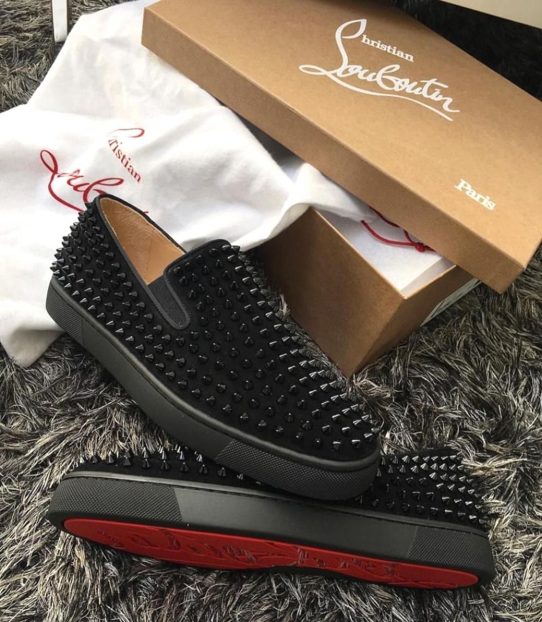 First Copy Christian Louboutin Louis All Spike "All Black"