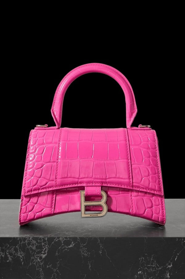 first copy Balenciaga Hourglass Haut Pink Top Handle Bag