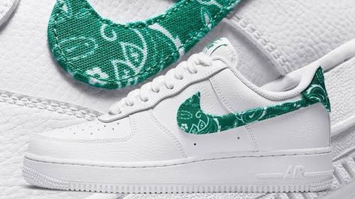 first copy Nike Airforce 1 Low Paisley Worn Green