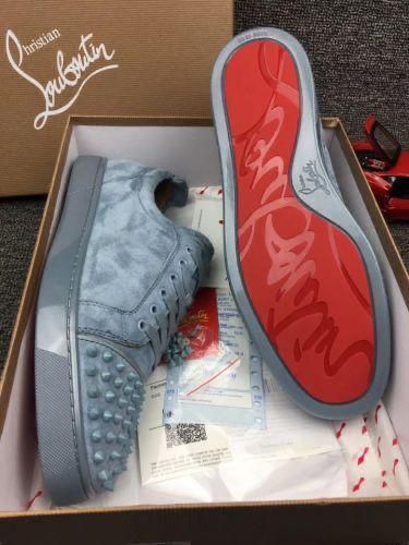 First Copy Christian Louboutin Louis Trainer Spike "All Grey"