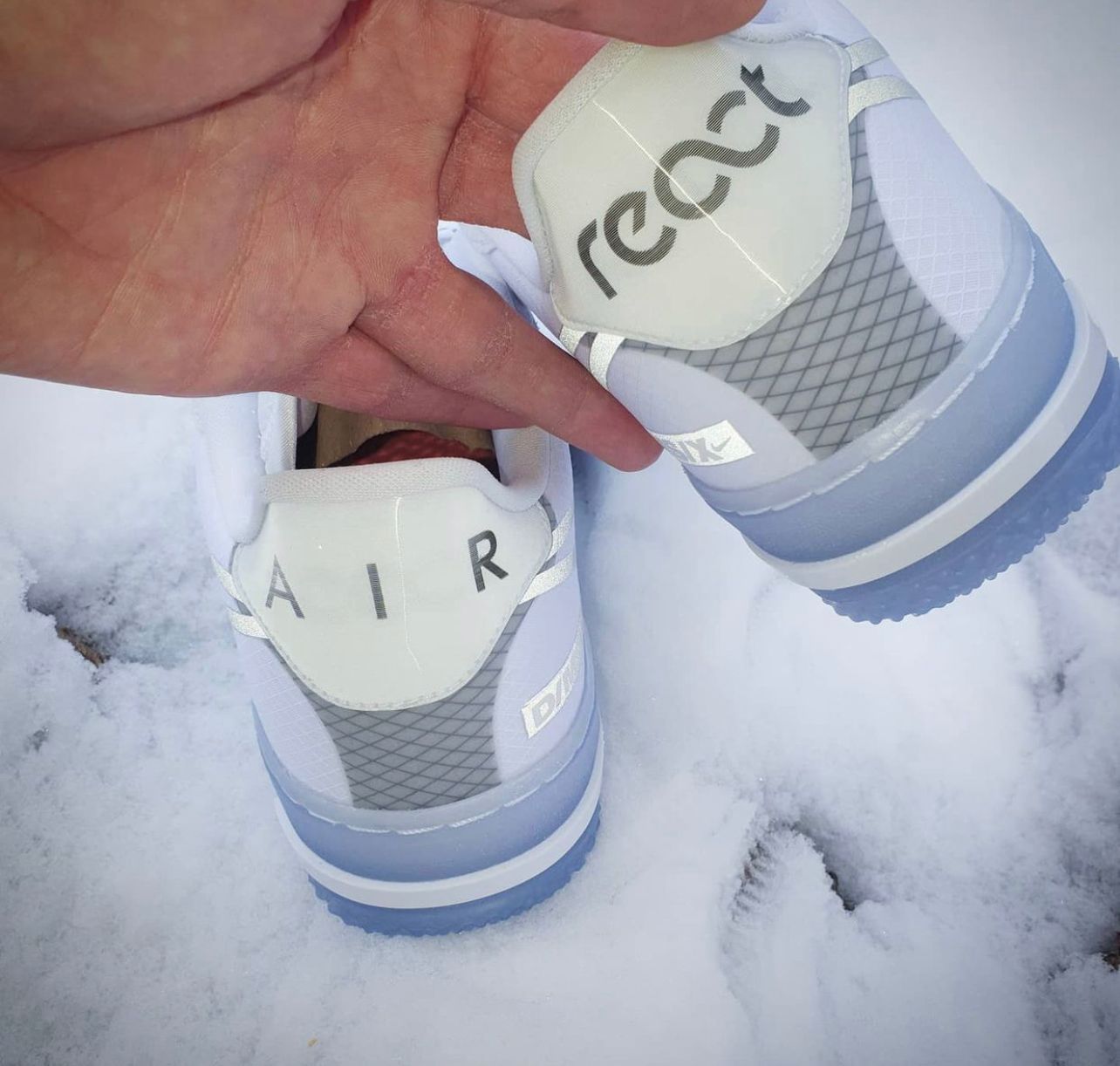 First Copy Nike Airforce 1 React Ice Light Bone Women