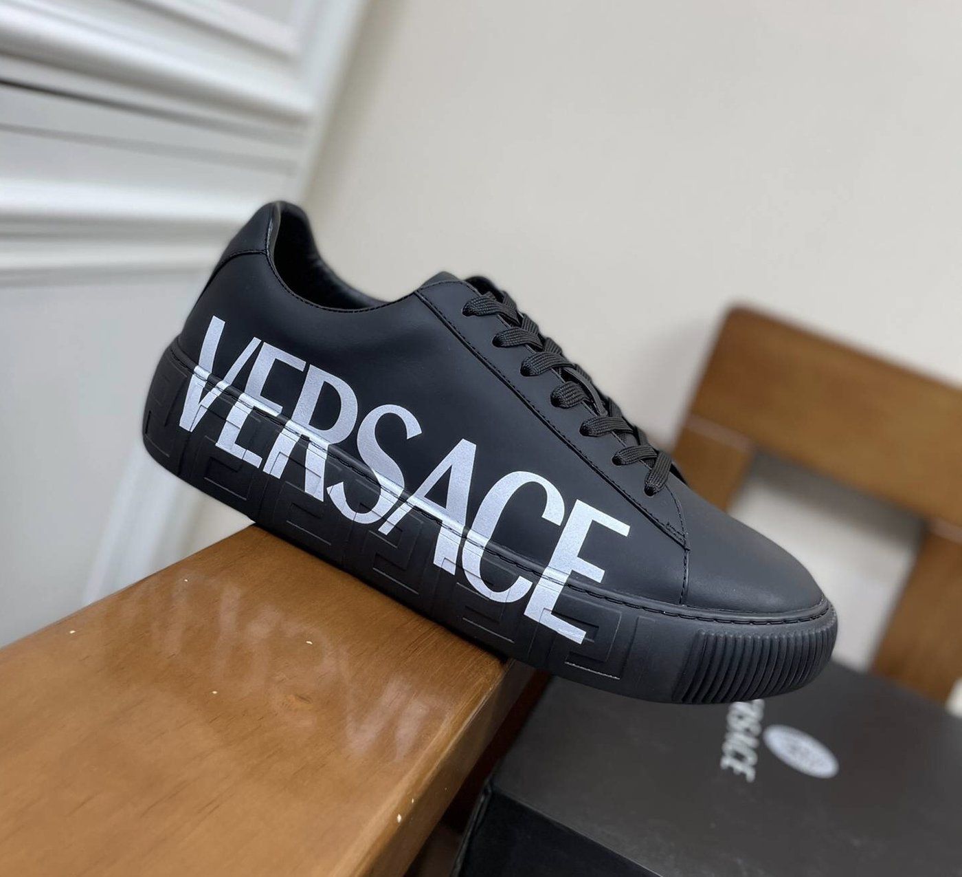 First Copy Versace_Greca Logo Black