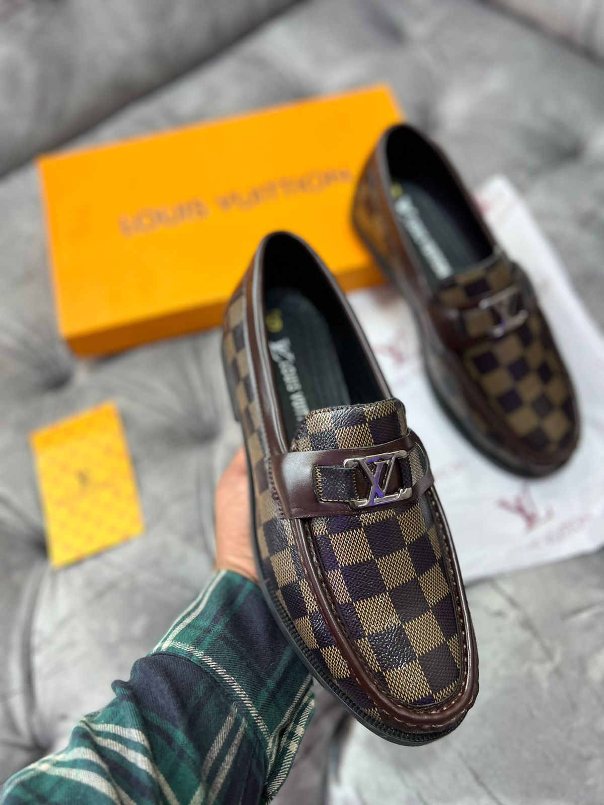 first copy GUCCI-BROWN BLACK LOAFERS