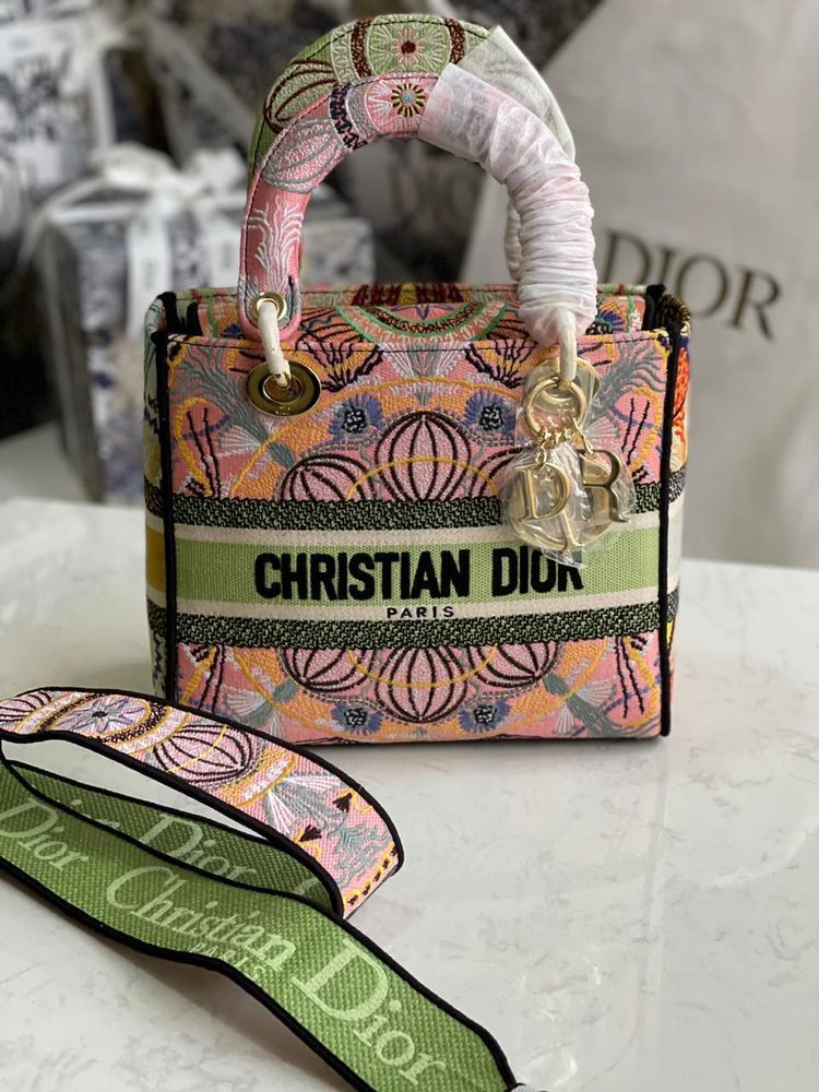 first copy Christian Dior Lady D-Light Multicolor Bag
